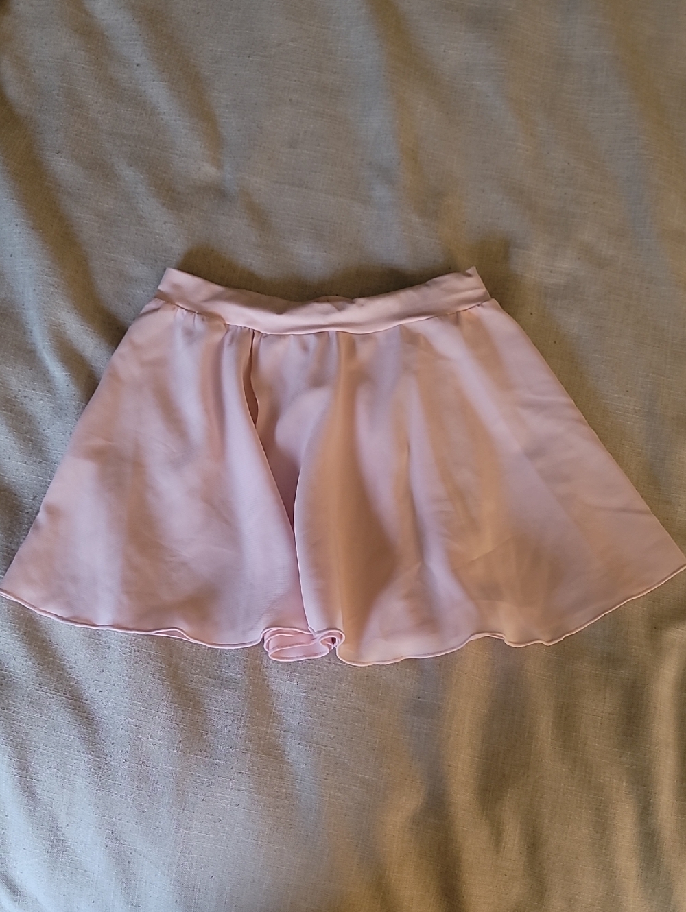 Soft Pink Flared Kids Ballet Skirt, Size M